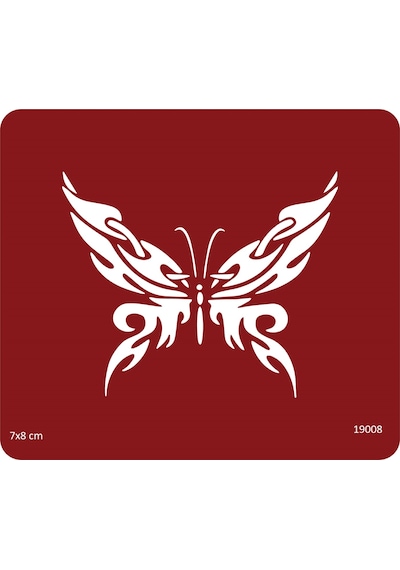 Airbrush Tattoo Motif Kelebek Stencil Süsleme Ve Boyama Kalıbı