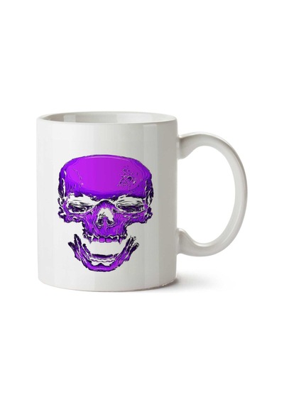 Vamp Skull Kurukafa İki Tarafı Baskılı Kupa Bardak Çok Renkli