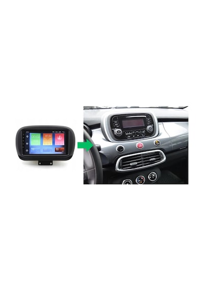 Fiat 500x Android Multimedya Sistemi 4-64 For-x 2015-2021 Ön Kayıt Kamera Hediyeli 9"