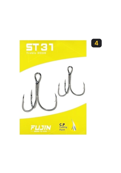 Fujin St31 Üçlü Maket Balık Kancası Nickel 4