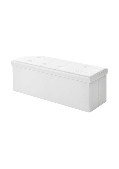 Katlanabilir Saklama Kutusu, 120 Litre, Beyaz Açık Bej