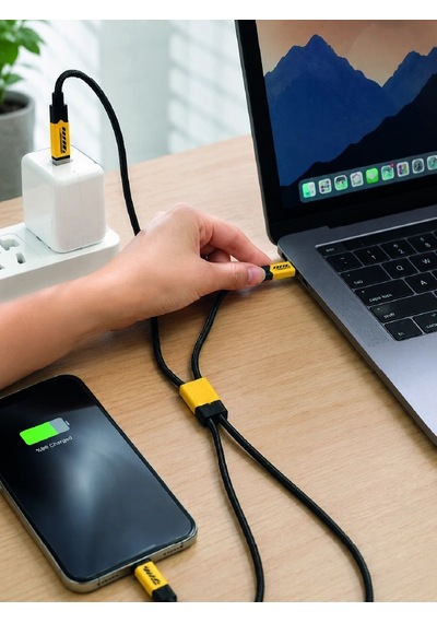 240w 3'ü 1 Arada Hızlı Şarj Kablosu Usb Typec Lightning Micro Usb