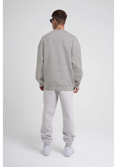 Mbb E-ticaret Erkek Bisikilet Yaka 3 İplik Pamuklu Sweatshirt - Gri