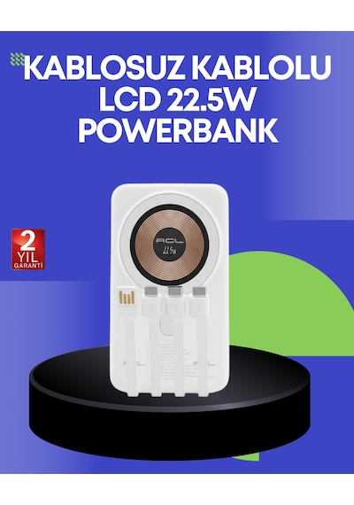 Tek Çoklu Kablo Çıkışlı Taşınabilir Powerbank Kompakt Tasarım Najmaddin
