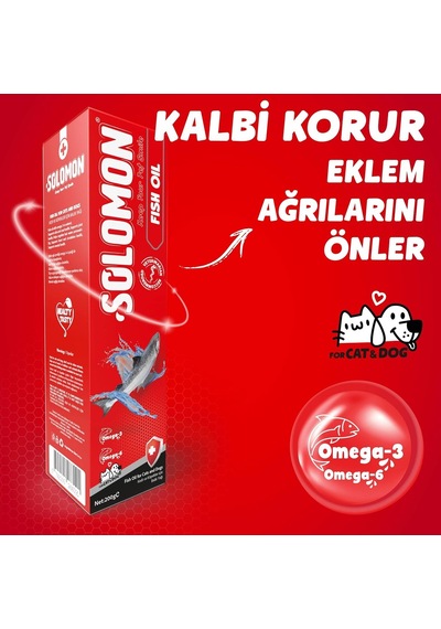 Ayrex Fish Oil Kedi Ve Köpekler İçin Omega 3 Ve 6 İçerikli Balık Yağı - Kedi Ve Köpekler İçin Tüy Ve Genel Zi