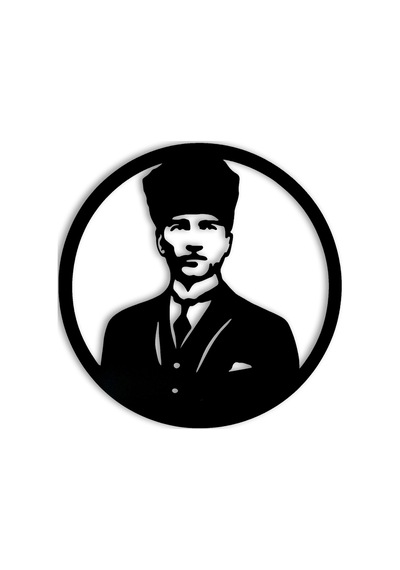 Cajuart Dekoratif Ahşap Kesim Atatürk Portresi Büyük Duvar Tablo