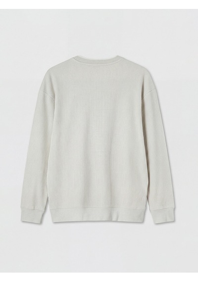 Lcw Vision Bej Bisiklet Yaka Fitilli Erkek Sweatshirt