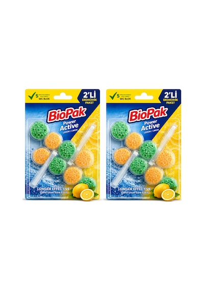 Bıopak Wc Blok 2x50 Lımon Kokulu 2lı 2 Adet