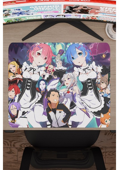 Re Zero Kaymaz Dikişli Kauçuk Oyuncu Mousepad V4 - 48x40 Xl Gaming Mouse Pad Fare Altlığı