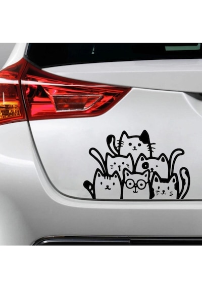 Sevimli Kediler Sticker 32 X 21 Cm
