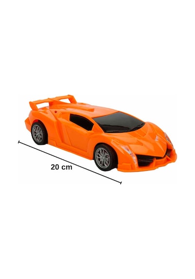 1:18 Şarjlı Uzaktan Kumandalı Spor Araba - Full Fonksiyon Usb Kablolu Oyuncak Araba 20 Cm Turuncu