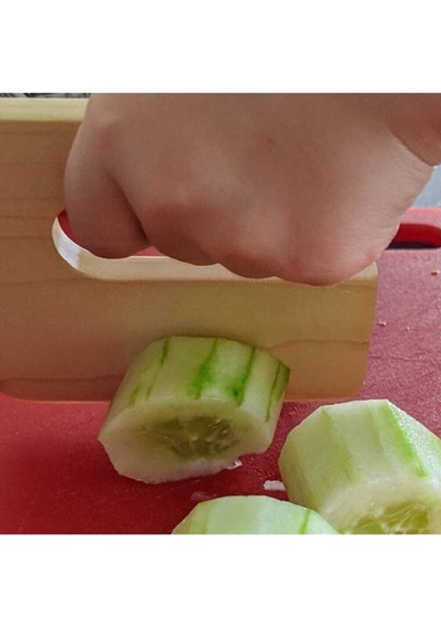 Ahşap Kesme Tahtası Ve Ahşap Güvenli Bıçak Ahşap