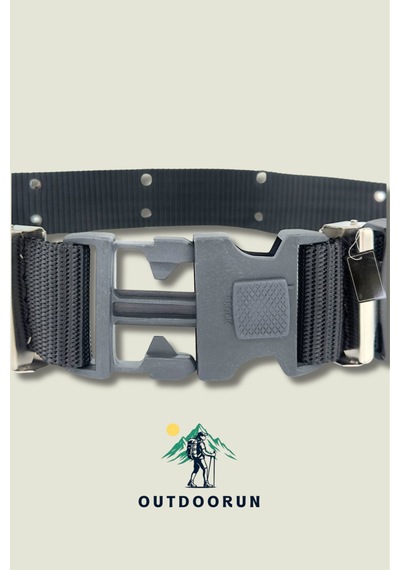 Outdoorun Siyah Delikli Outdoor Örme Kemer Siyah