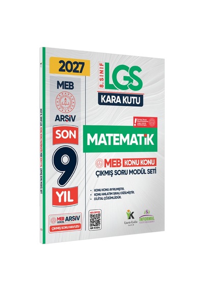2026 LGS 8.Sınıf MATEMATİK Karakutu MEB Çıkmış Soru Modülü Video/PDF Çözümlü Konu Konu Son 9 Yıl