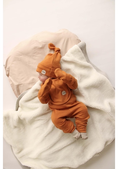 Oh Lala Koala Ahtapot Nakışlı 5li Uzun Kollu Yenidoğan Set Tarçın