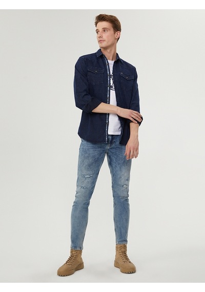 Justin Skinny Fit Erkek Pantolon Lacivert