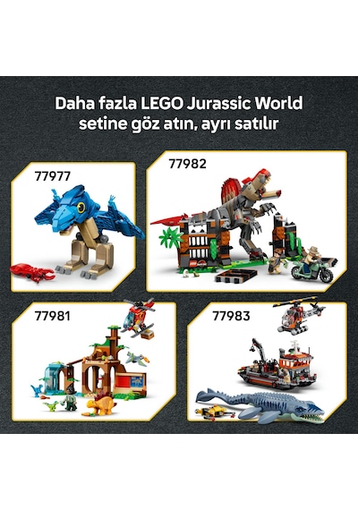 LEGO® Jurassic World Genç T. rex Taşıma Kamyonu 77978 - 4 Yaş Üzeri Çocuklar için Minifigür İçeren Oyuncak Yapım Seti (115 Parça)