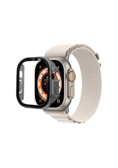 Kilifone - Apple Uyumlu Watch Ultra 49mm - Kasa Ve Ekran Koruyucu Sert Pc Watch Gard 22 - Şeffaf