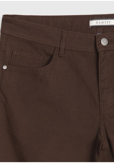 Ramsey Kahverengi Dokuma Regular Fit Casual Yün Karışımlı Pantolon kahverengi brown