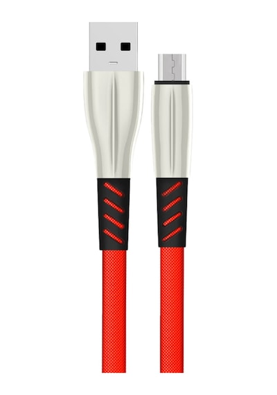 S88 Metal Uçlu Micro Usb Kablo 1m 2.4a - Kırmızı Standart