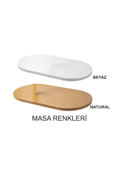 Orkide Oval Yemek Masası Takımı Gazel Sandalye Natural 1 Masa 6 Sandalye