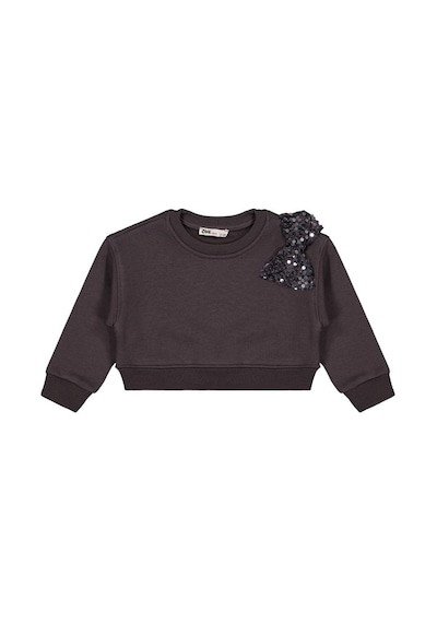 Civil Girls Pullu Fiyonklu 2-5 Yaş Sweatshirt - Gri Antrasit