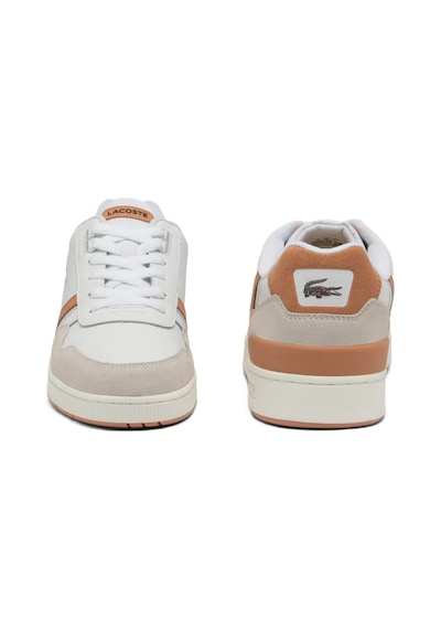 Lacoste T-clip Leather Mens Sneaker Hakiki Deri Günlük Spor Ayakkabı Beyaz Beyaz
