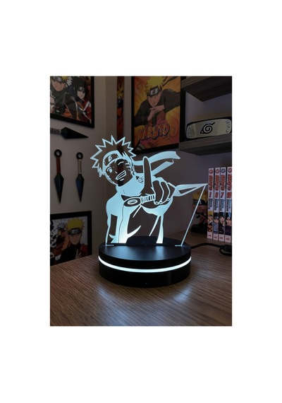 Naruto Itachi 3d Led Gece Lambası Anime Severlere Özel Dekoratif Masa Lambası