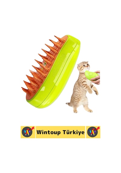 Evcil Hayvan Kedi Banyo Tüy Tarama Masaj Etkili Yumuşak Zararsız Çok Fonksiyonlu Buharlı Tarak