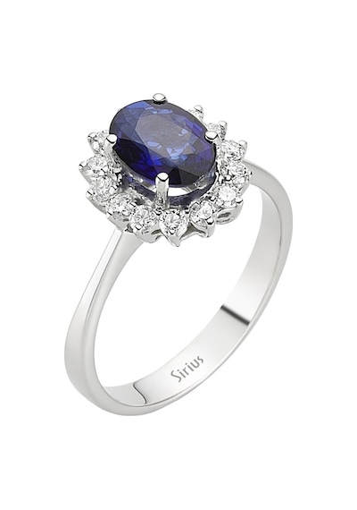 Sirius Pırlanta Ve Oval Safir Taşlı Anturaj Yüzük 0817R0099