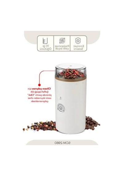 Paslanmaz Çelik Bıçaklı Kahve Ve Baharat Öğütücü, 70-100 Gr Kapasiteli 1pc