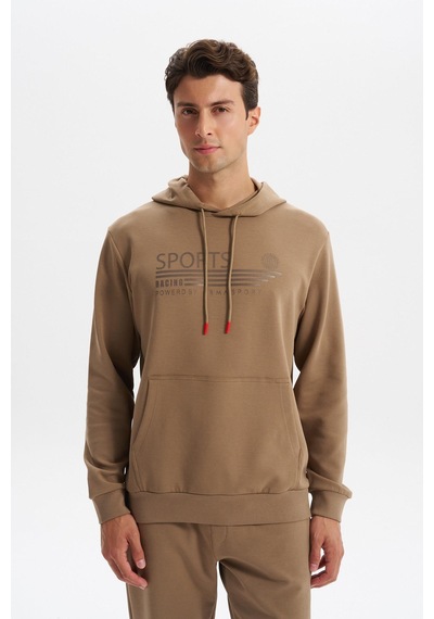 AR-MA Arma Erkek Slim Fit Örme Interlok Kapüşonlu Kanguru Cepli Sweatshirt Yazı Baskılı %80 Pamuk %14 Polyester %6 Elastane K30254685102 Gri - Bej AR-MA Arma Erkek Slim Fit Örme Interlok Kapüşonlu Kanguru Cepli Sweatshirt Yazı Baskılı %80 Pamuk %14 Polyester %6 Elastane K30254685102 Gri - Bej