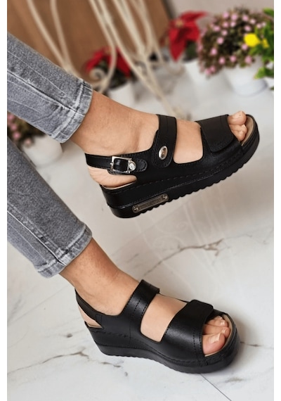 Neon Shoes Arini Günlük Çift Cırt Cırtlı Anatomik Ortopedik Taban Kadın Yürüyüş Sandalet 001