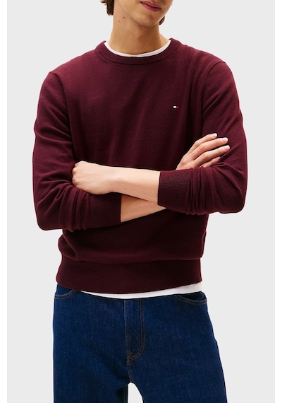 Tommy Hilfiger Pıma Org Ctn Cashmere Crew Neck Erkek Kırmızı Kazak - Mw0mw28046
