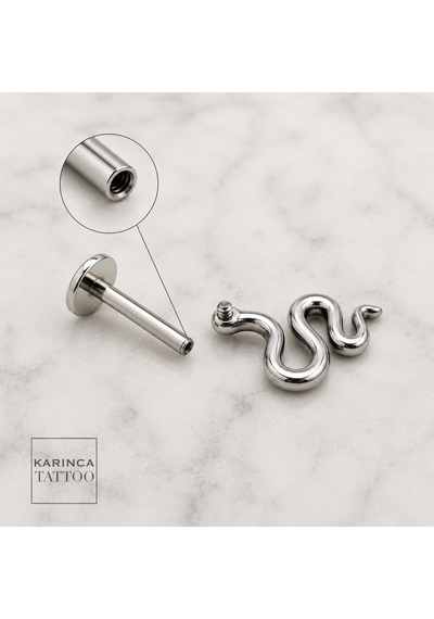 Yılan Helix Flat Kulak Conch Tragus Piercing Cerrahi Çelik
