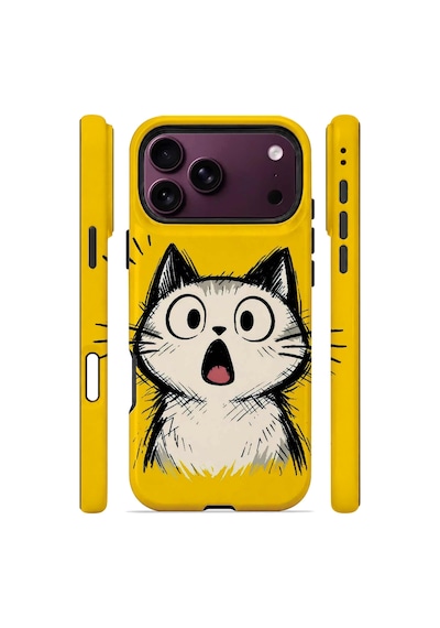 Velvoria Valestra Şaşkın Kedili Apple Apple iPhone Uyumlu 18 Pro Max Darbe Korumalı Kılıf Valestra Select - Şaşkın Kedili