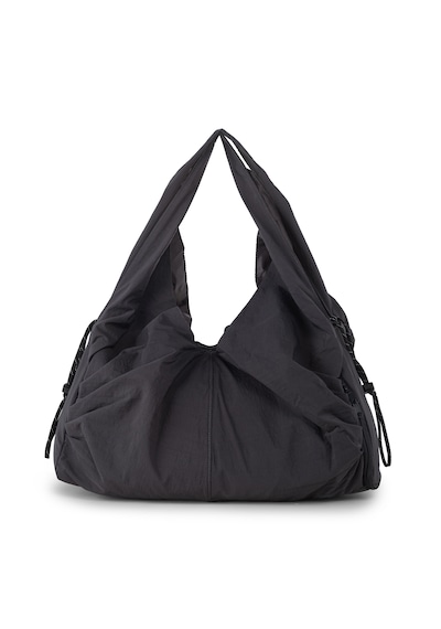 İcone Bag Icone Pliseli Fermuarlı Yoga Çantası, Fitness Çantası, Gym Heybe Görünümlü Pliseli Spor Çantası Gri