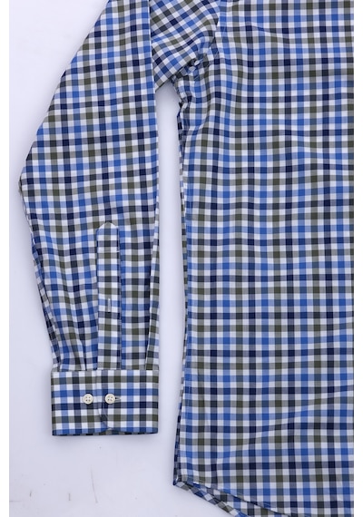 Giant Modern Fit Uzun Kol Kareli Erkek Gömleği - Günlük & İş Mavi