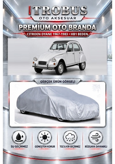 Citroen Dyane 1967-1983 Uyumlu Premium Araba Brandası Oto Branda Hb1 Beden