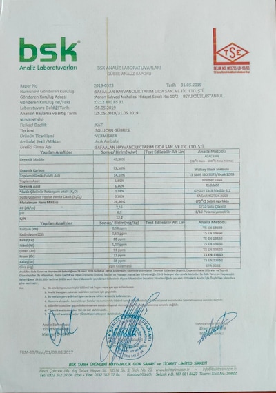 Vermisafa Organik Solucan Gübresi 3 KG Katı + 1 L Sıvı
