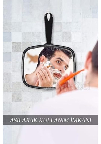 Kare Makyaj Ve El Aynası Siyah 18 X 32 7480000717354 Genel