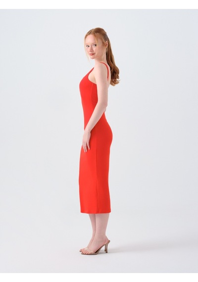 Slim Fit Kadın Elbise Kırmızı