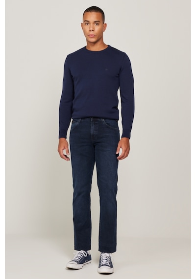 Wrangler Arizona Straight Fit Düz Kesim Normal Bel Düz Paça Mavi Erkek Esnek Jean Denim Kot Pantolon W211844396 Mavi