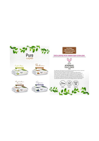 Pure Baby Wipes Islak Havlu Mendil 50 Yaprak Tekli Pk (Meyveli)