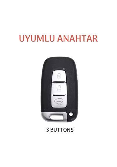 Hyundai Anahtarsız Çalıştırma Solaris Hb I20 I30 Kia Rıo Sportage Ix35 Elantra Accent Anahtar Kılıfı Beyaz Gold