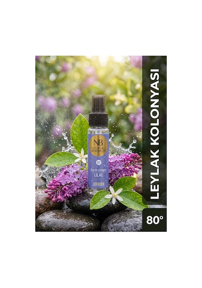 Lilac Kolonyası 60 Ml Sprey Pudramsı Çiçeksi Cep Boy Seyahat Hediyelik %80 Alkollü