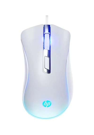 HP G100 1600 Dpı Usb Kablolu Optik Ledli Gökkuşağı Aydınlatmalı Oyuncu Mouse Beyaz