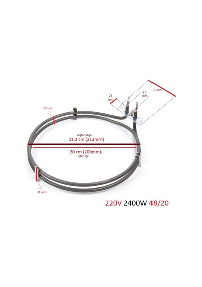 Arçelik Uyumlu 9310E Turbo Fırın Rezistansı 462900010 2400 W - 552278161