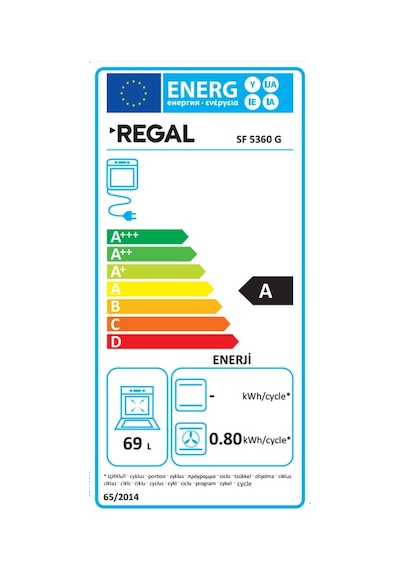 Regal SF 5360 G 65 LT Tam Boy Fırın