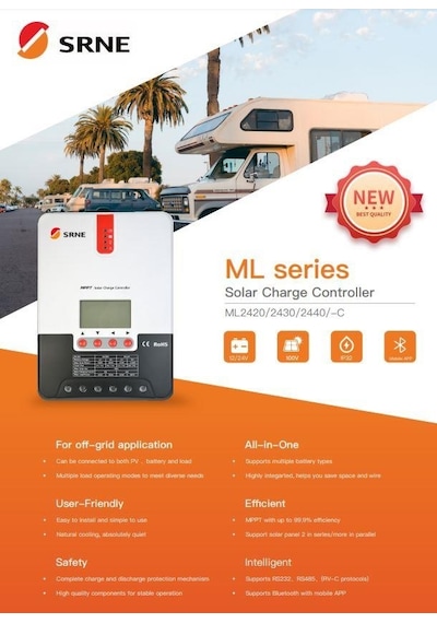 12/24v 30a Mppt Solar Charge Controller Ml2430